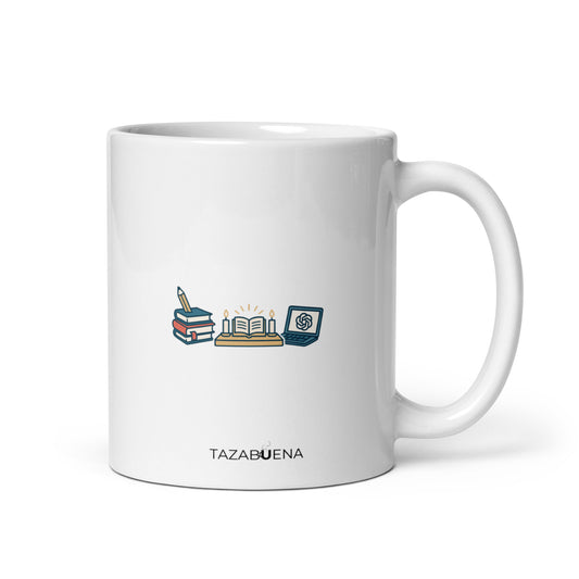 Detalle trasero colección RATÓN DE BIBLIOTECA, taza exclusiva Tazabuena