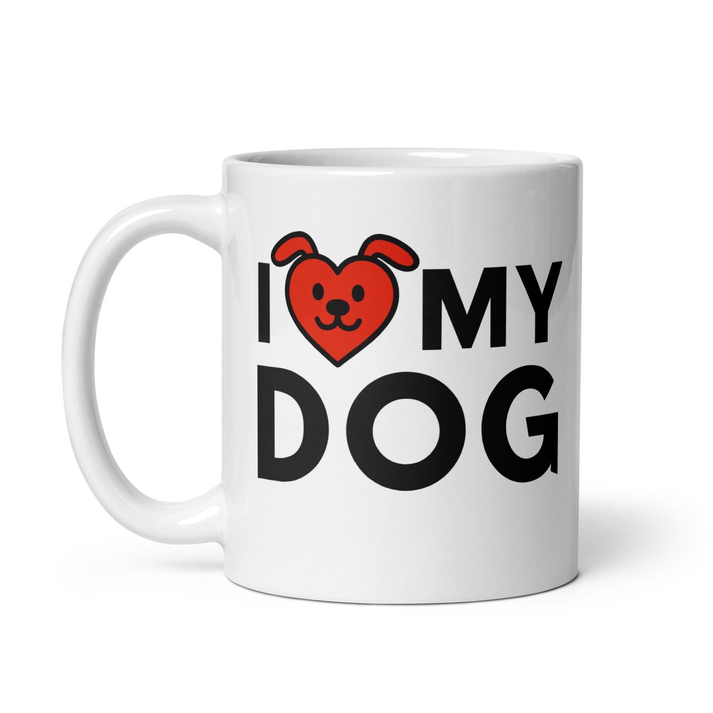 Taza con frase “I love my dog” para amantes de los perros
