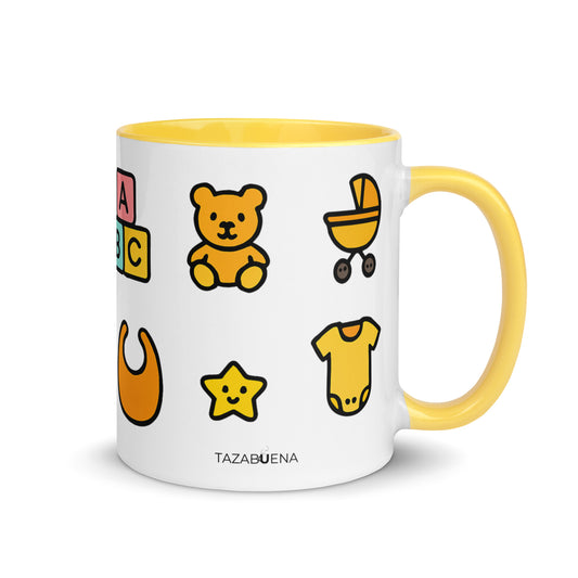 Detalle trasero colección BABY BOOM, taza exclusiva Tazabuena