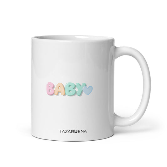 Detalle trasero colección BABY BOOM, taza exclusiva Tazabuena