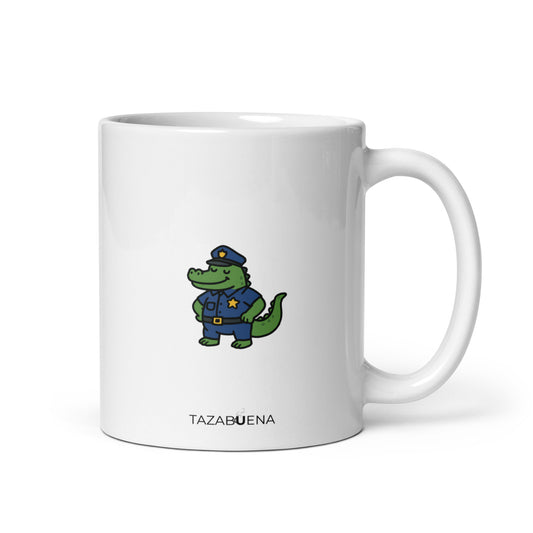 Detalle trasero colección COPS, taza exclusiva Tazabuena