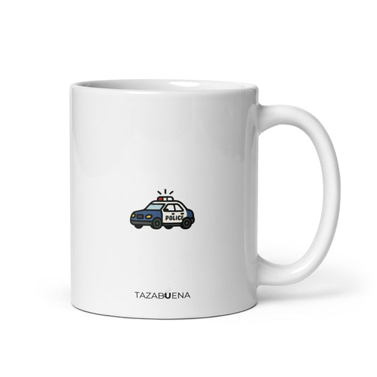 Detalle trasero colección COPS, taza exclusiva Tazabuena