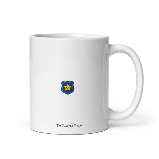 Detalle trasero colección COPS, taza exclusiva Tazabuena