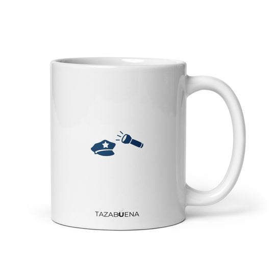 Detalle trasero colección COPS, taza exclusiva Tazabuena