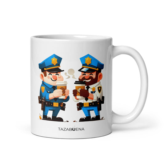 Detalle trasero colección COPS, taza exclusiva Tazabuena