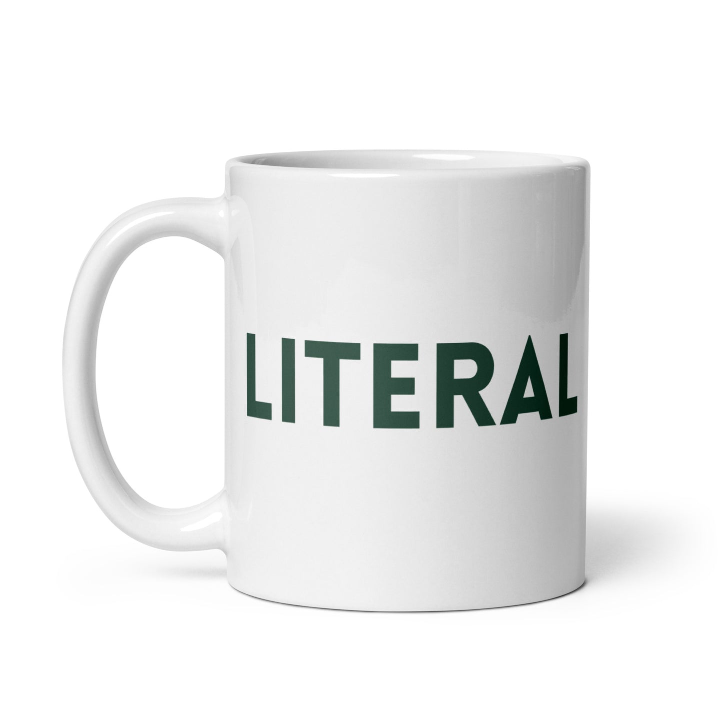 Taza con frase “Literal.” para adolescentes