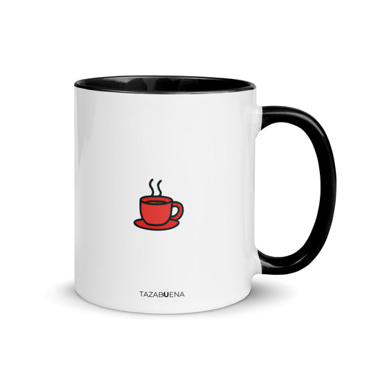 Detalle trasero colección JUEGA LA ROJA, taza exclusiva Tazabuena