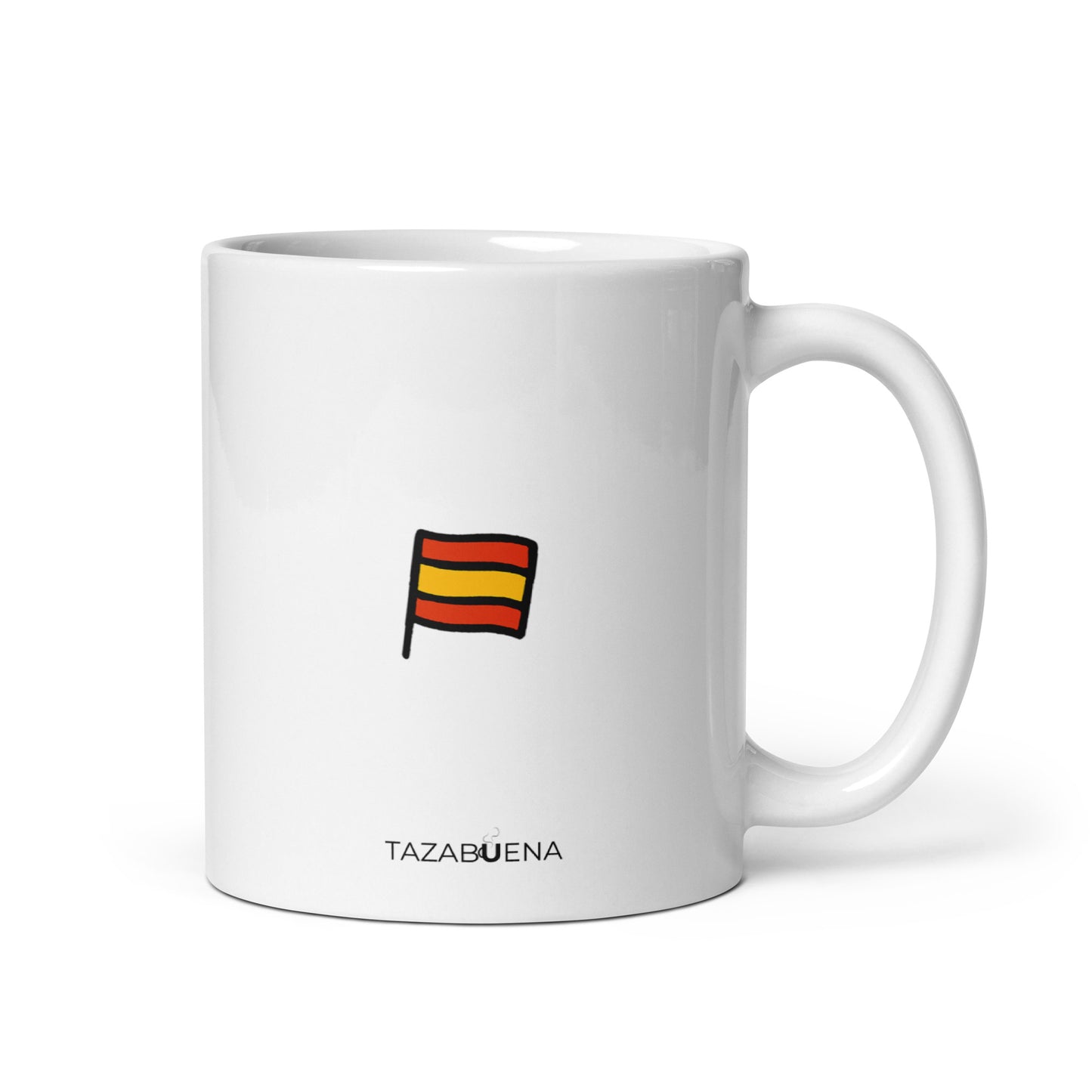 Detalle trasero colección JUEGA LA ROJA, taza exclusiva Tazabuena