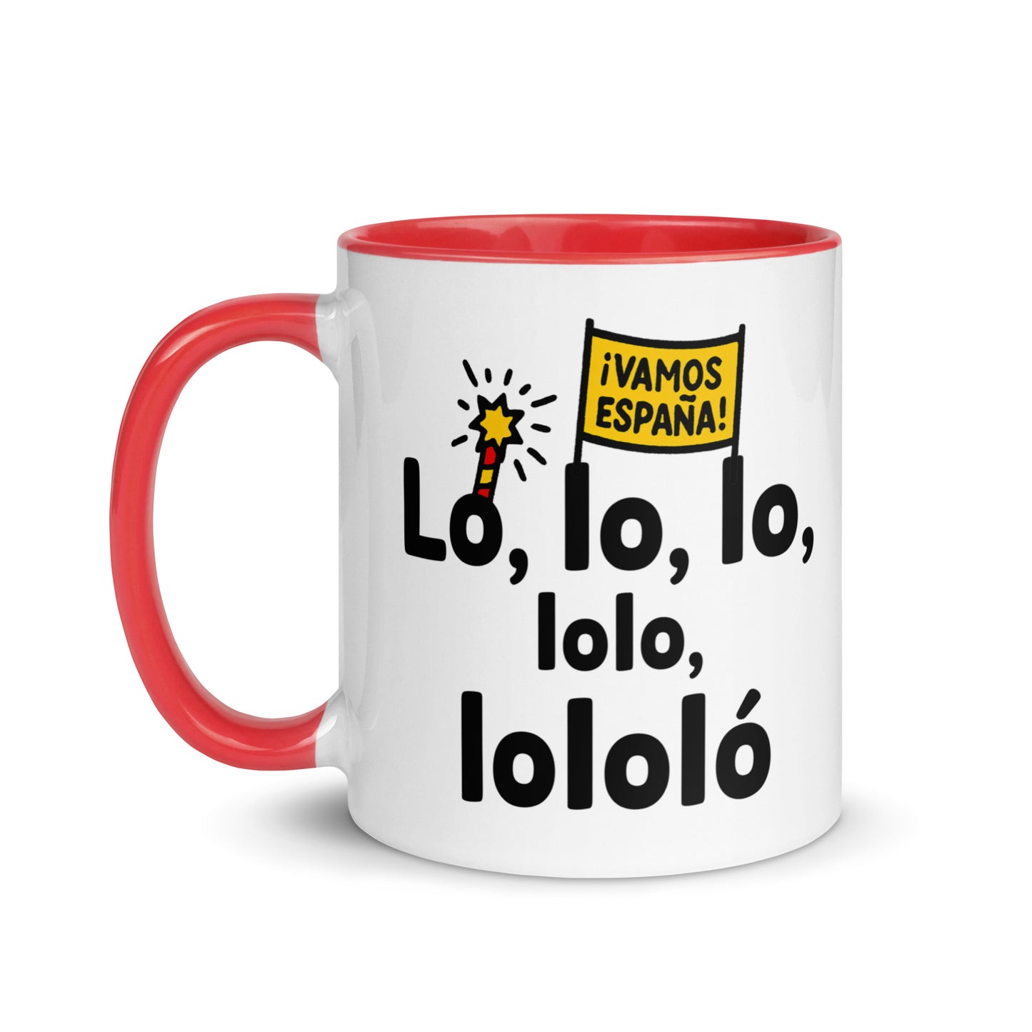 Taza con frase “Lo, lo, lo...” para forofos de España