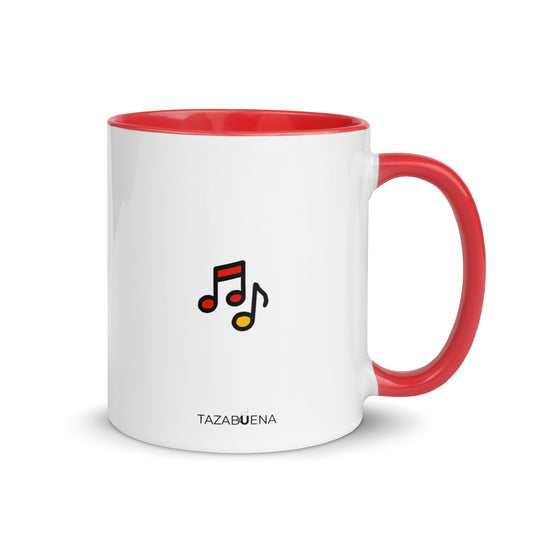 Detalle trasero colección JUEGA LA ROJA, taza exclusiva Tazabuena