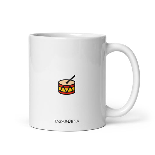 Detalle trasero colección JUEGA LA ROJA, taza exclusiva Tazabuena