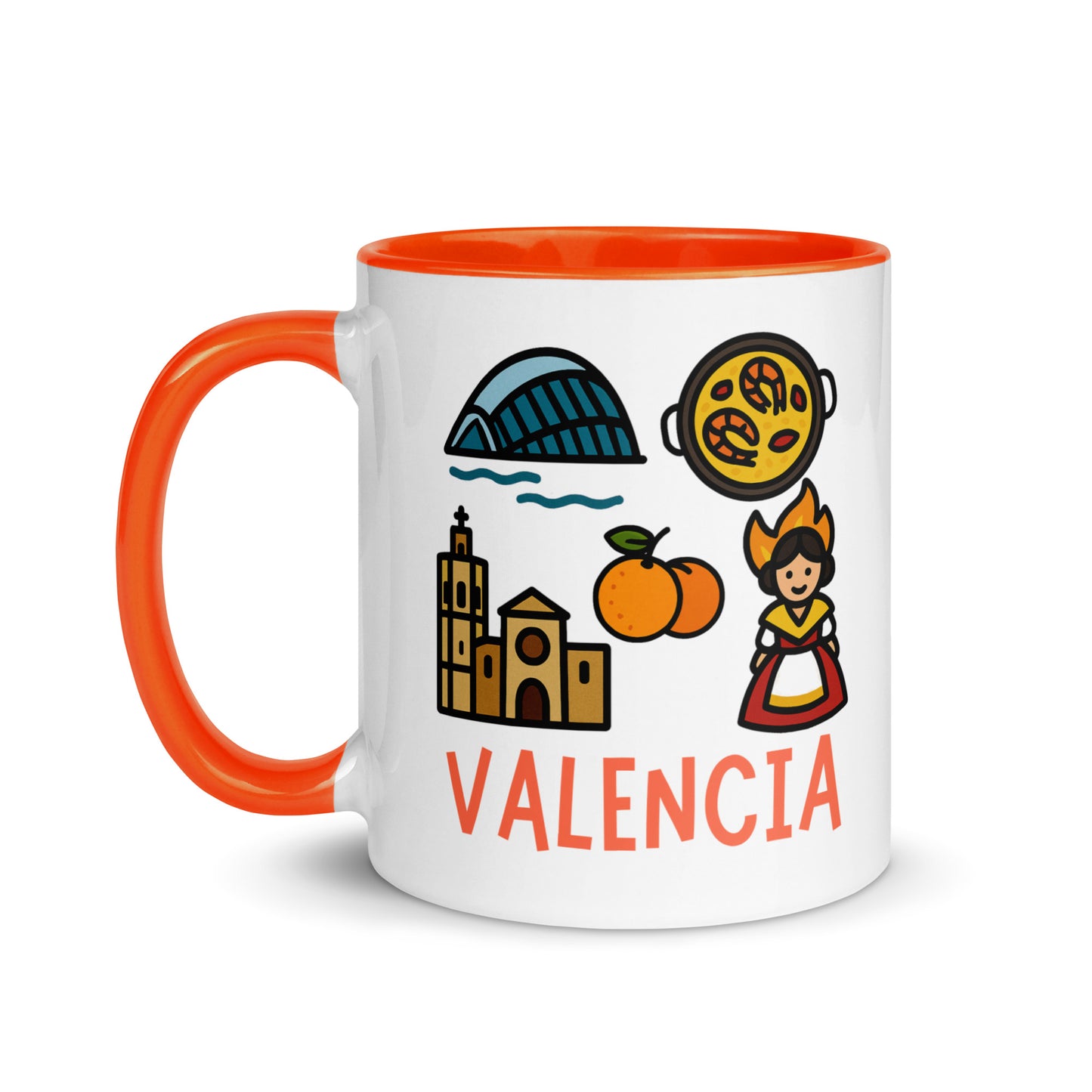 Taza regalo souvenir Valencia de la colección Disfrutones por el mundo. Idea regalo viaje.