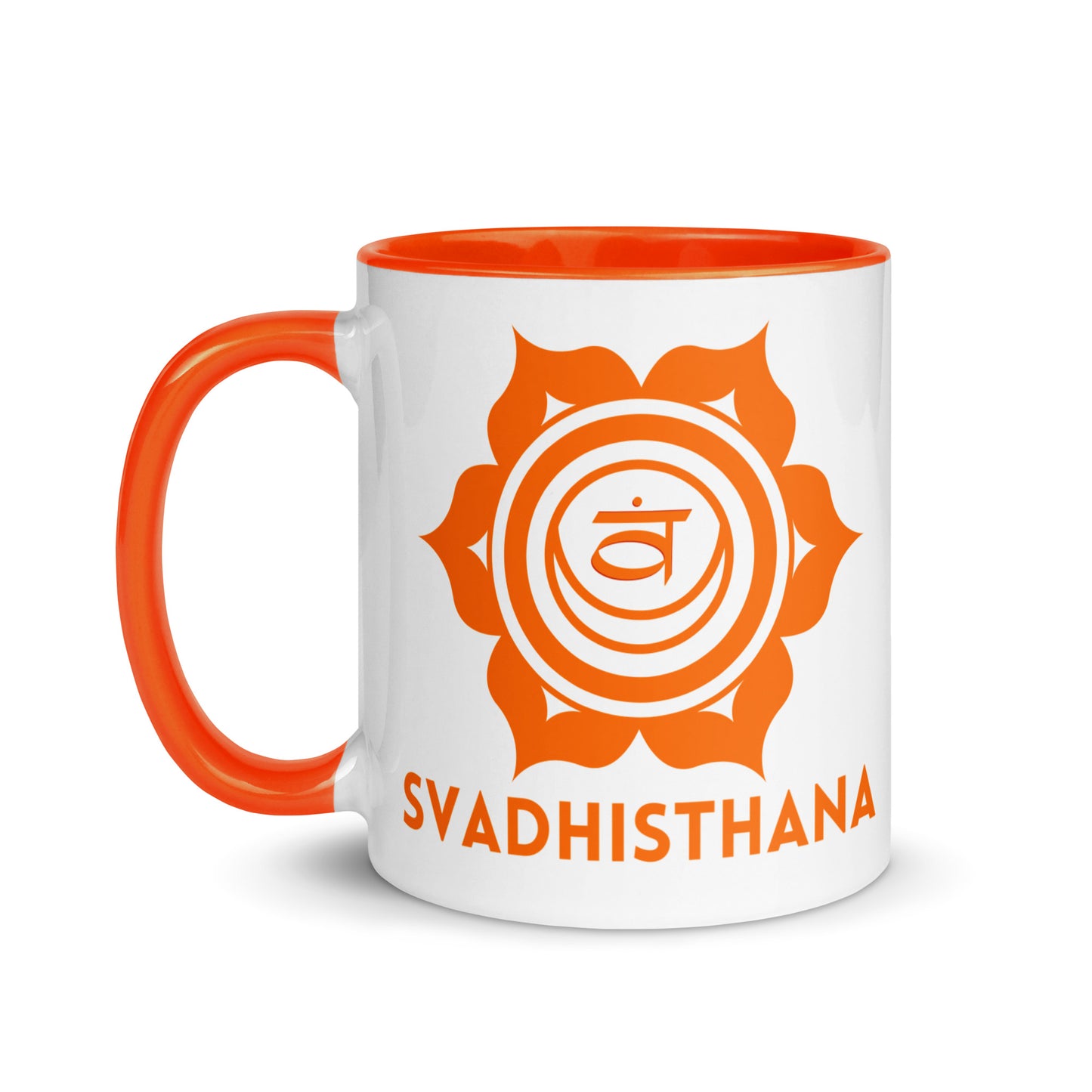 Taza con palabra “Svadhisthana” para amantes del yoga y chakras
