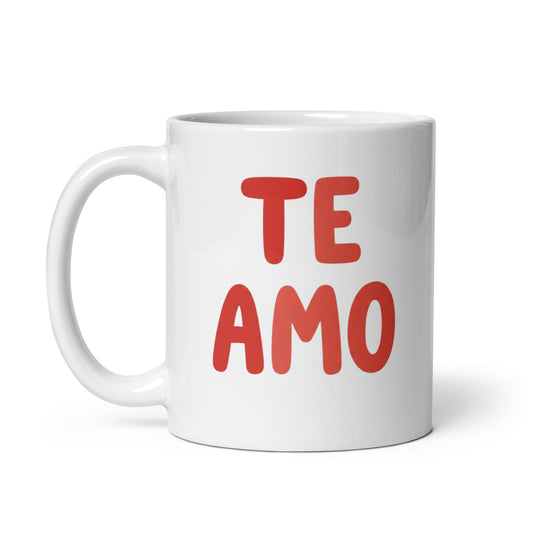 Taza con frase “Te amo” para parejas enamoradas