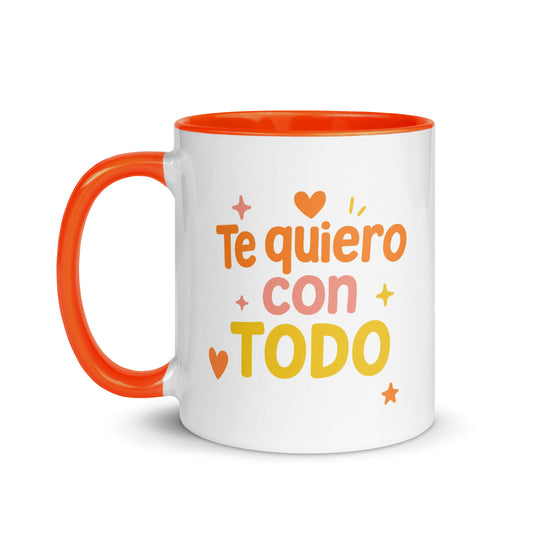 Taza con frase “Te quiero con todo!” para parejas
