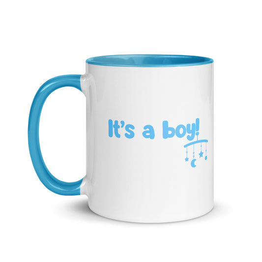 Taza con frase “It’s a boy!” para bebés recién  nacidos y revelación de género
