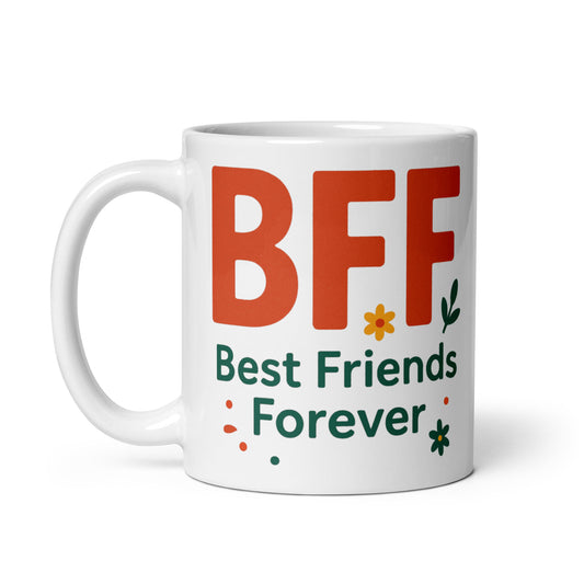 Taza con frase “BFF Best Friends Forever” para regalar a tu mejor amigo o amiga