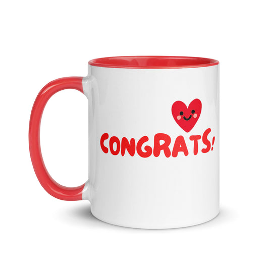 Taza con frase “Congrats!” para felicitar con estilo
