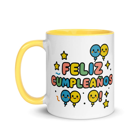 Taza con frase “Feliz cumpleaños.” para regalar