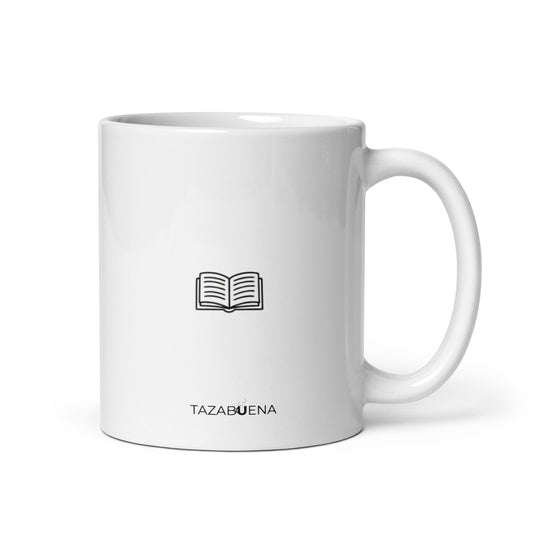 Detalle trasero colección RATÓN DE BIBLIOTECA, taza exclusiva Tazabuena