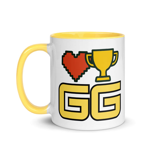 Taza con mensaje GG para jugadores