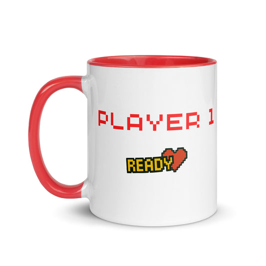 Taza con mensaje “Player 1” para jugadores