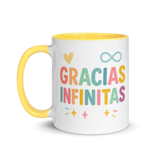 Taza con frase “Gracias infinitas” para regalar con gratitud y cariño eterno