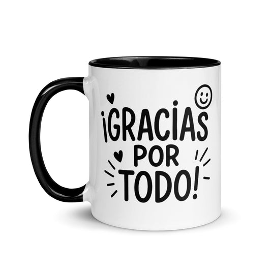 Taza con frase “¡Gracias por todo!” para regalar con gratitud y emoción