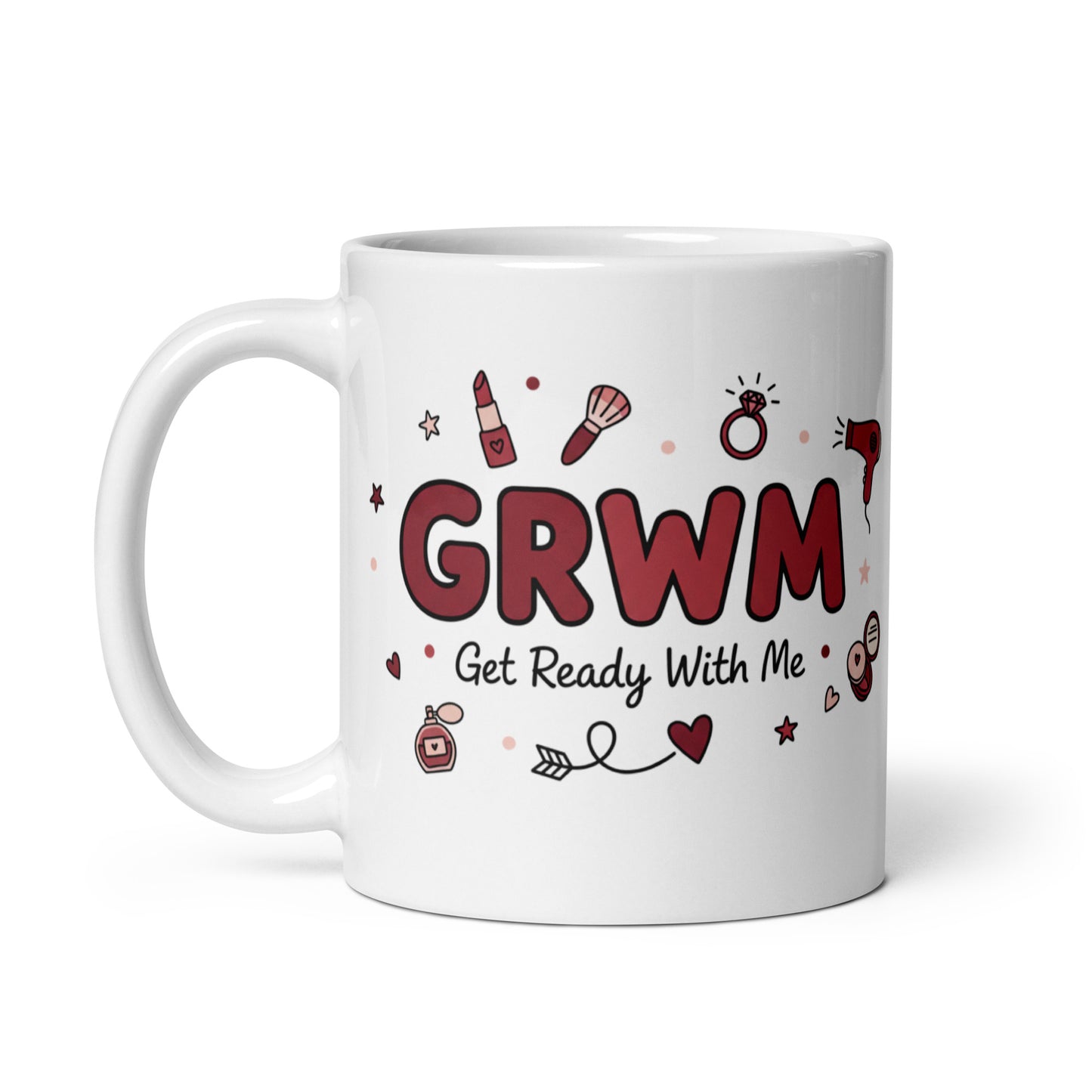 Taza con frase “GRWM Get Ready With Me” para influencers lifestyle