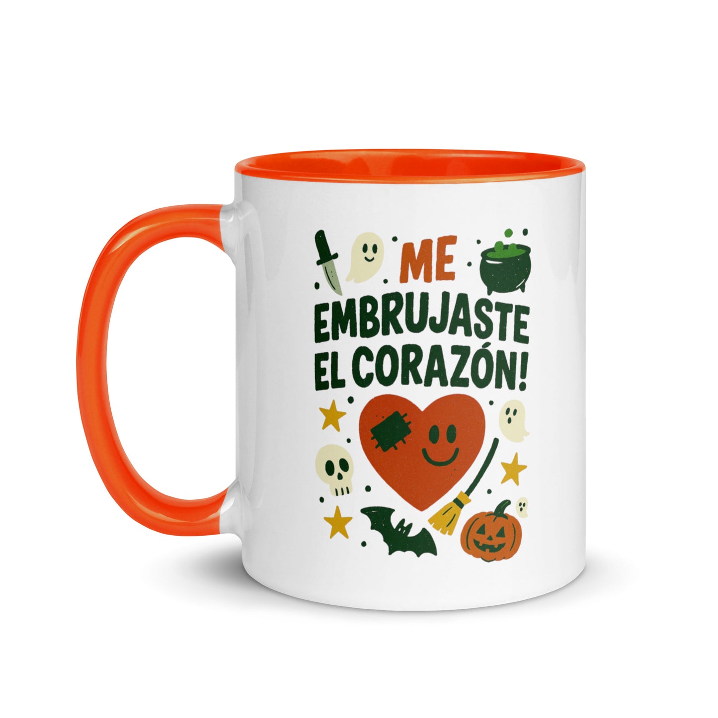 Taza con frase “Me embrujaste el corazón” para regalar en Halloween con encanto