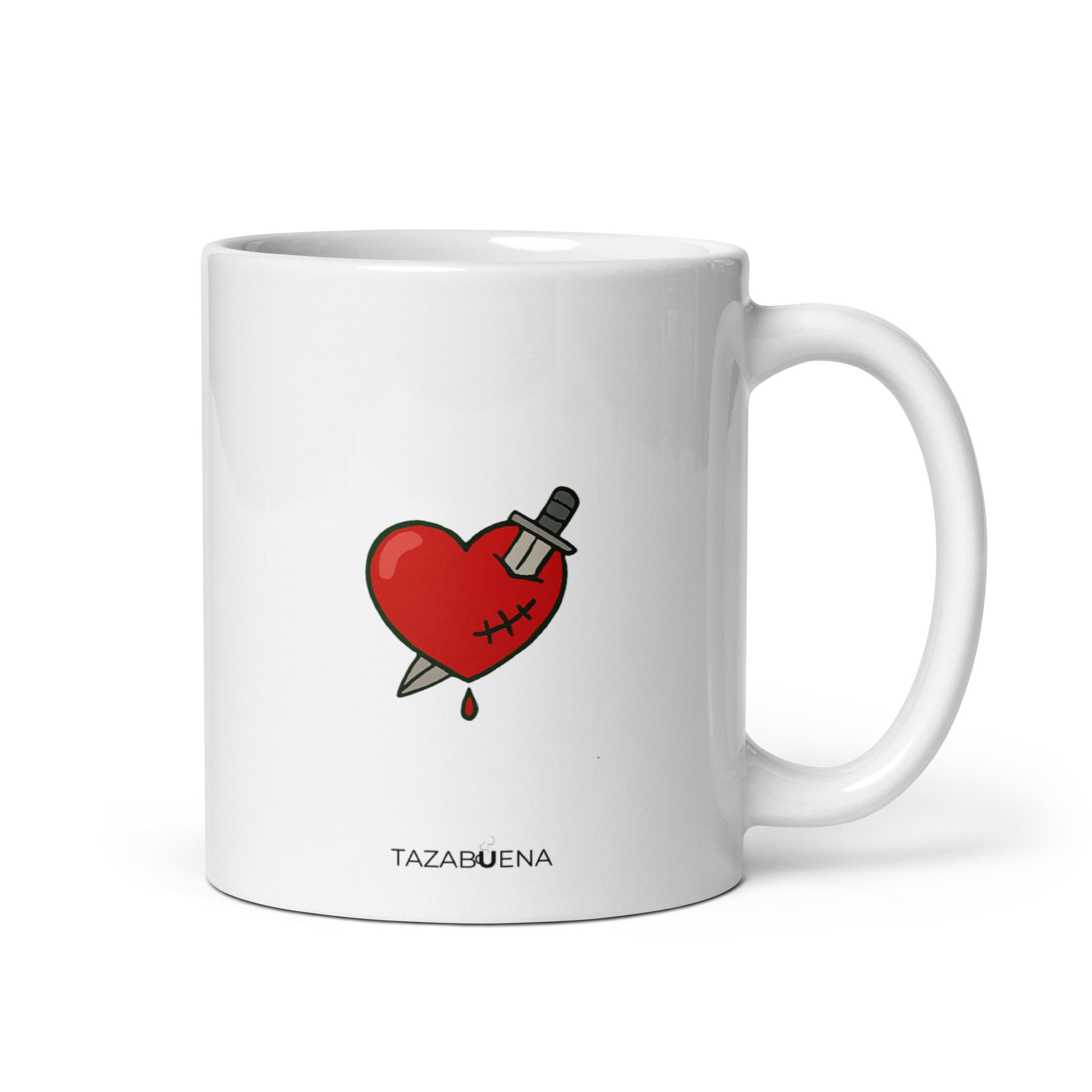 Detalle trasero colección MIEDO ME DAS, taza exclusiva Tazabuena