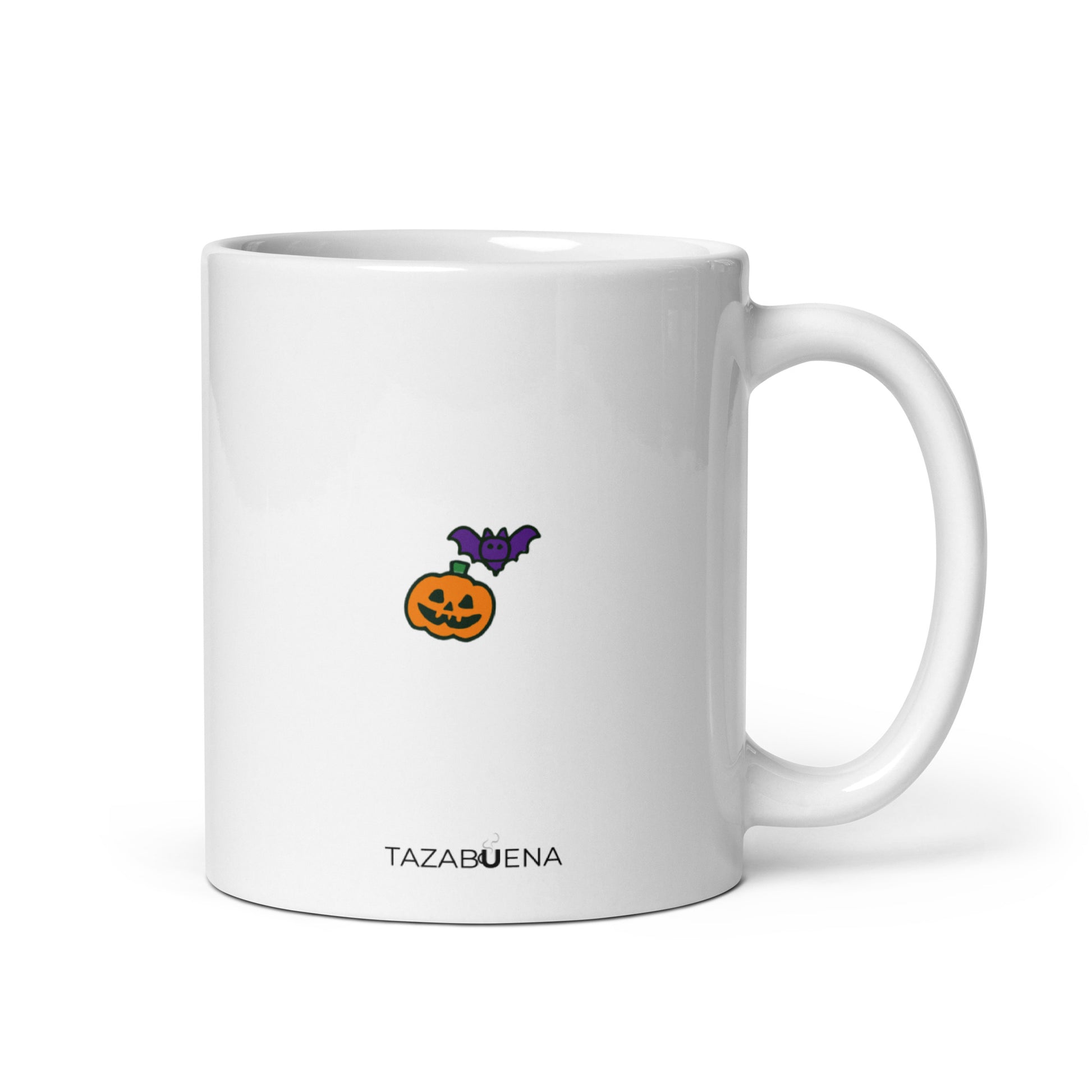 Detalle trasero colección MIEDO ME DAS, taza exclusiva Tazabuena