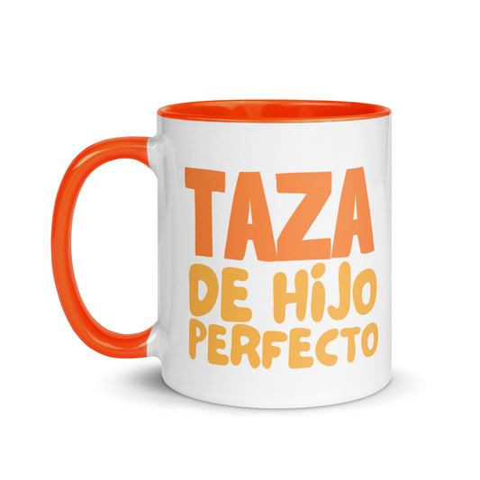 Taza regalo para hijo con frase “Taza de hijo perfecto”