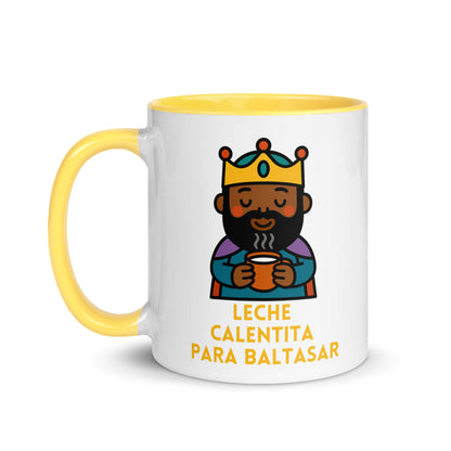 Taza con frase “Leche calentita para Baltasar” para dejarle bebida en Reyes