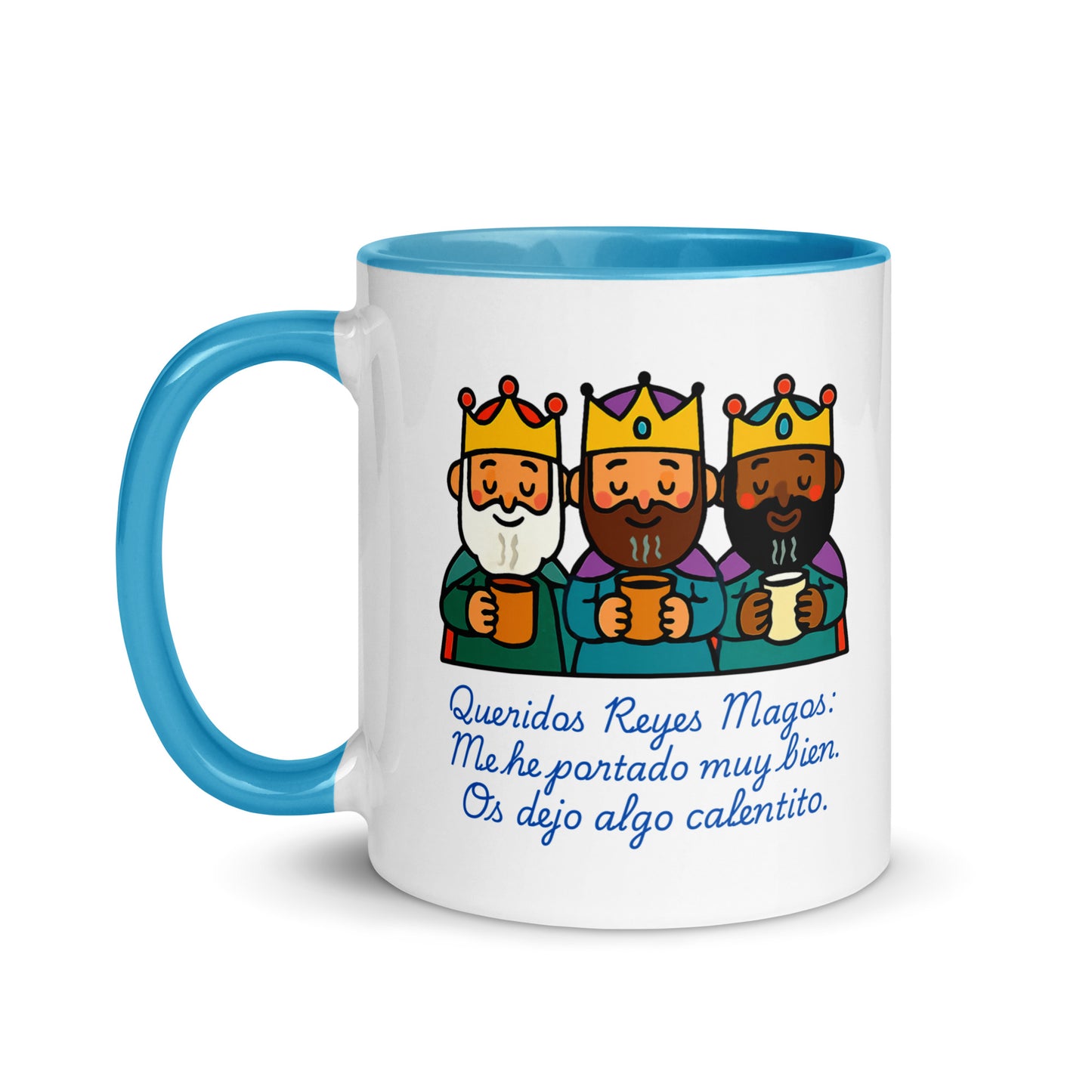 Taza con frase “Queridos Reyes Magos: Me he portado muy bien. Os dejo algo calentito” para ritual infantil de Reyes