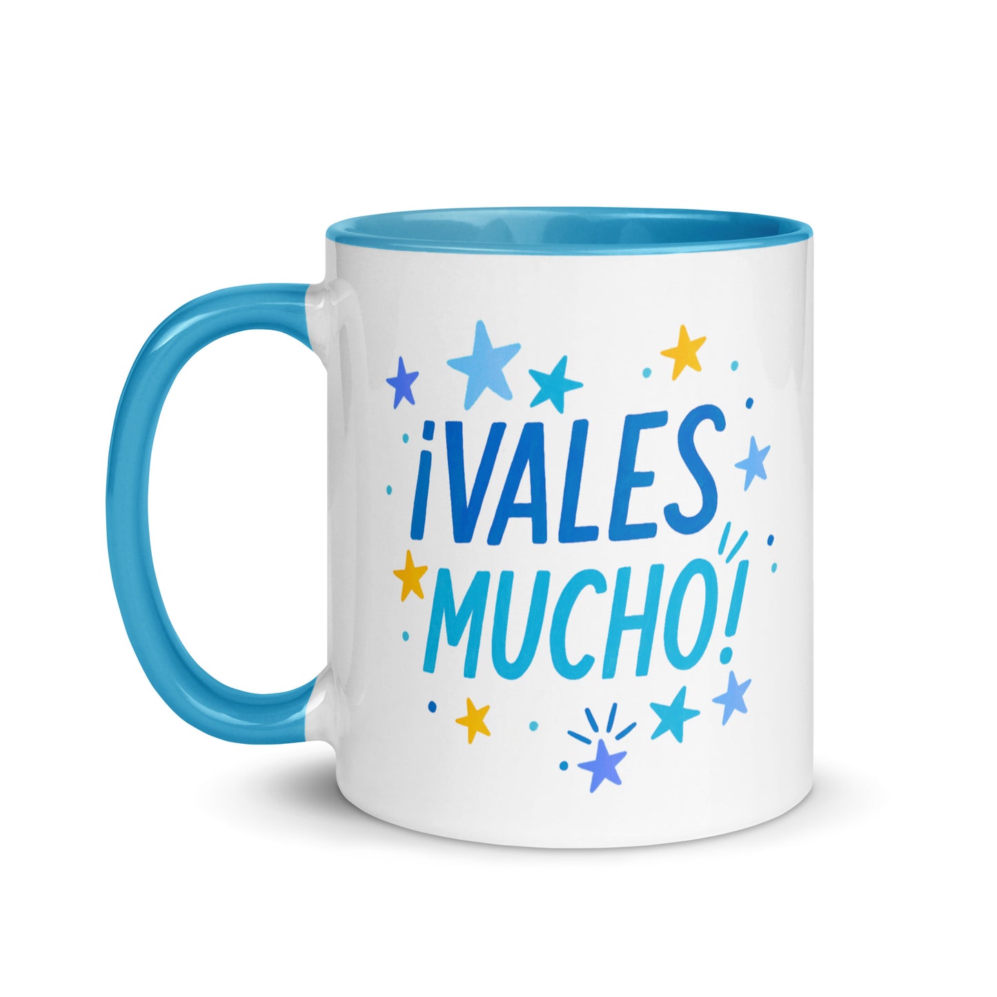 Taza con frase “¡Vales mucho!” para elevar la autoestima