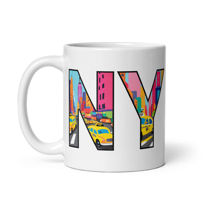 Taza con diseño “Nueva York” para regalar a fans de la ciudad que nunca duerme