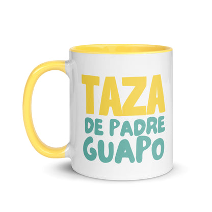 Taza regalo para papá con frase “Taza de padre guapo”