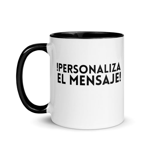 Taza personalizable con espacio para tu frase original
