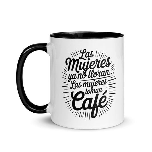 Taza con frase “Las mujeres ya no lloran... las mujeres toman café” para fans de Shakira