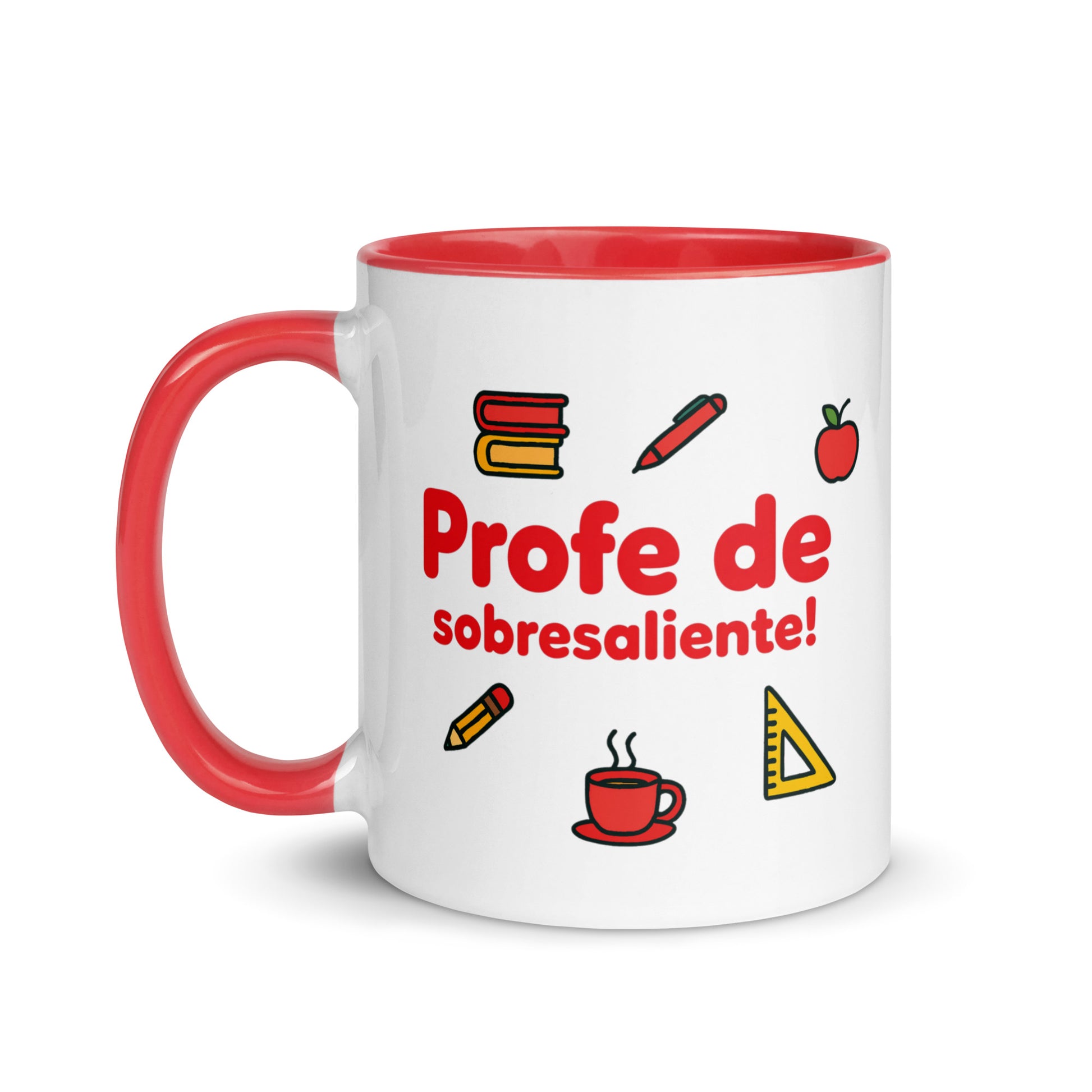 Taza con frase “Profe de sobresaliente!” para docentes