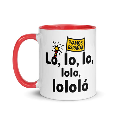 Taza con frase “Lo, lo, lo...” para forofos de España