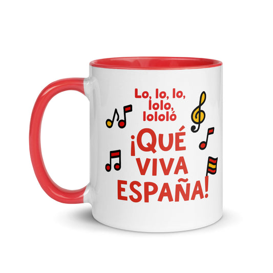 Taza con frase “¡Qué viva España!” para fans de La Roja