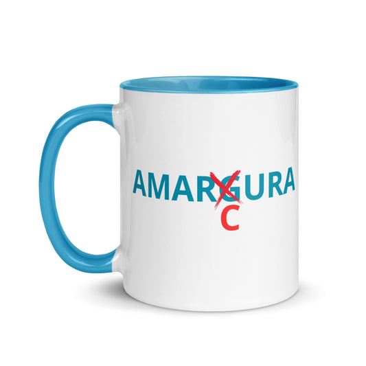 Taza con frase “Amar cura” en diseño minimalista y cálido