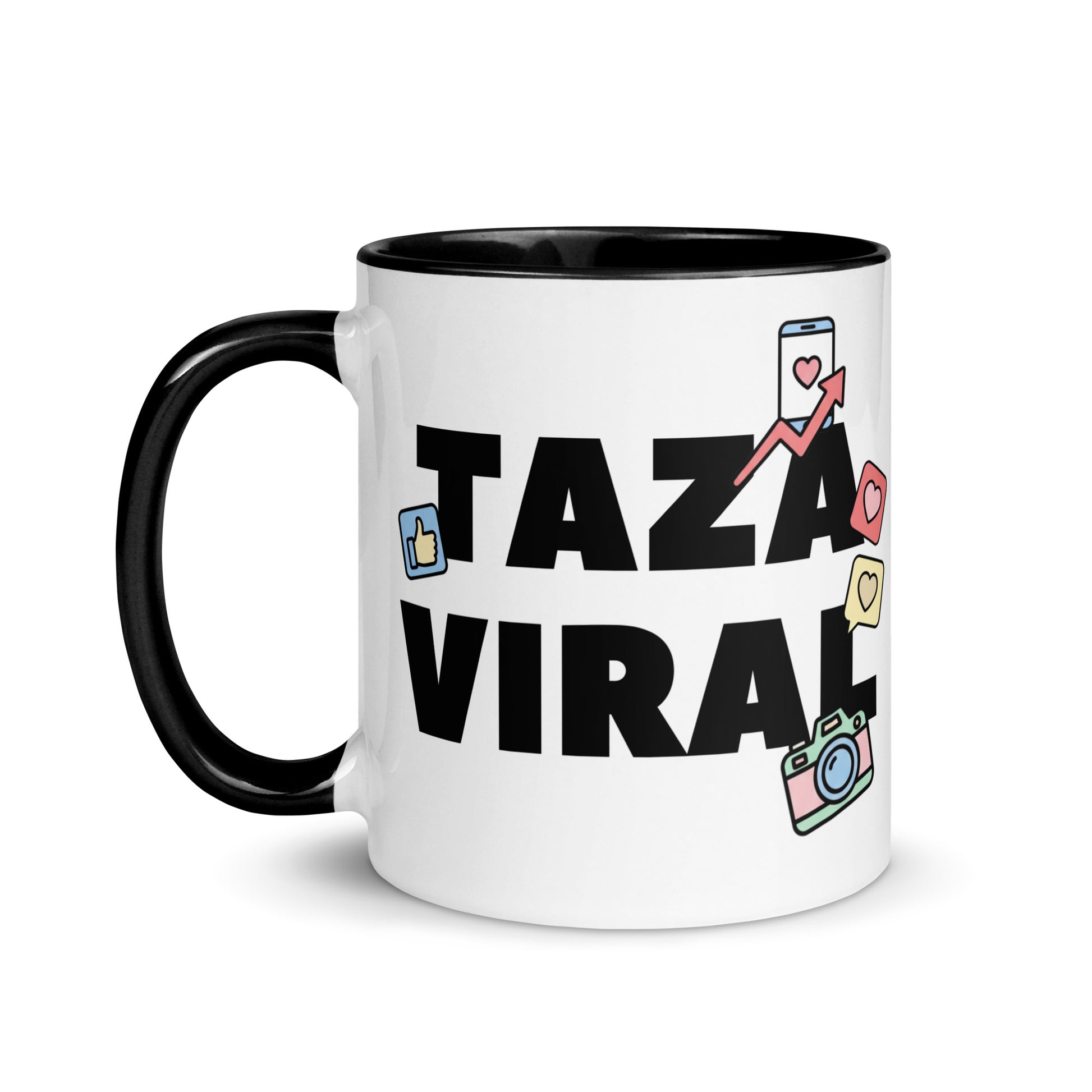 Taza con frase “Taza viral” para influencers que sueñan con ser tendencia