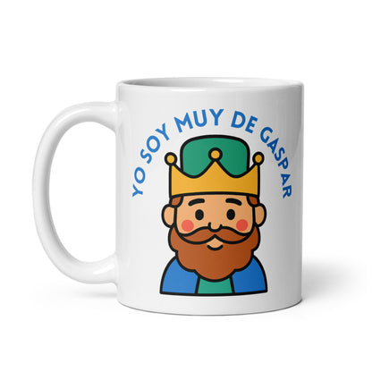 Taza con frase “Yo soy muy de Gaspar” para amantes de los Reyes Magos