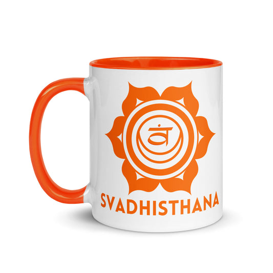 Taza con palabra “Svadhisthana” para amantes del yoga y chakras